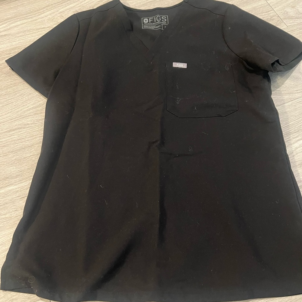Figs black caterina one pocket top